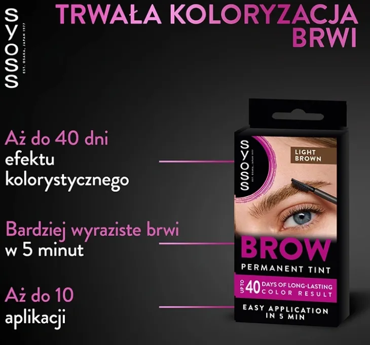 Syoss Brow zestaw do permanentnego koloryzowania brwi Jasny Brąz
