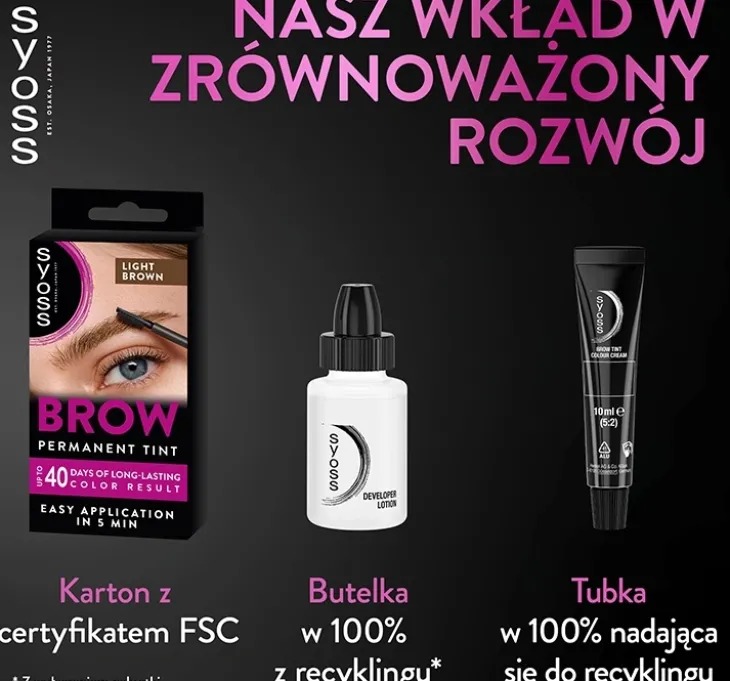 Syoss Brow zestaw do permanentnego koloryzowania brwi Jasny Brąz