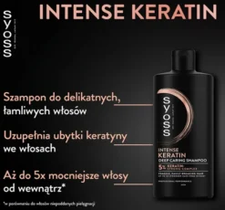 Syoss Intense Keratin szampon do włosów łamliwych 440ml
