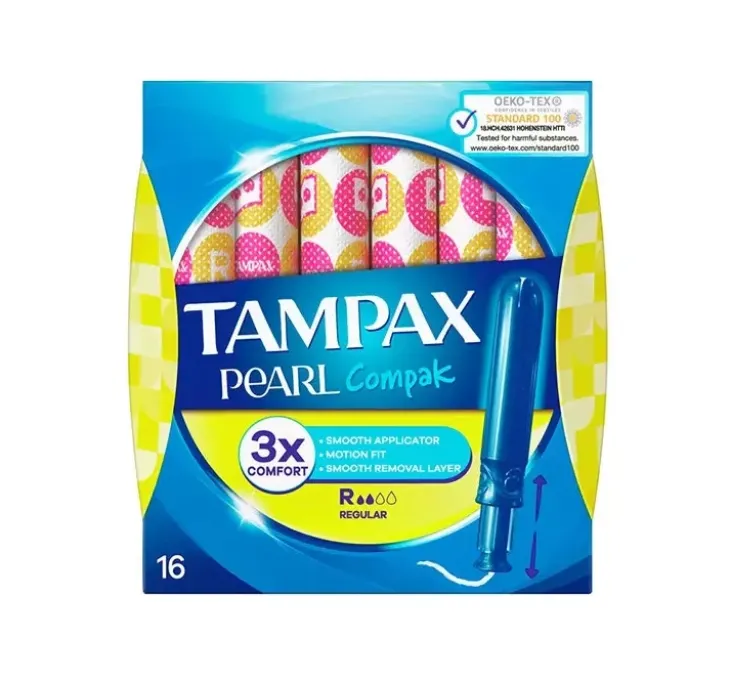 TAMPAX COMPAK PEARL REGULAR TAMPONY 16 SZTUK