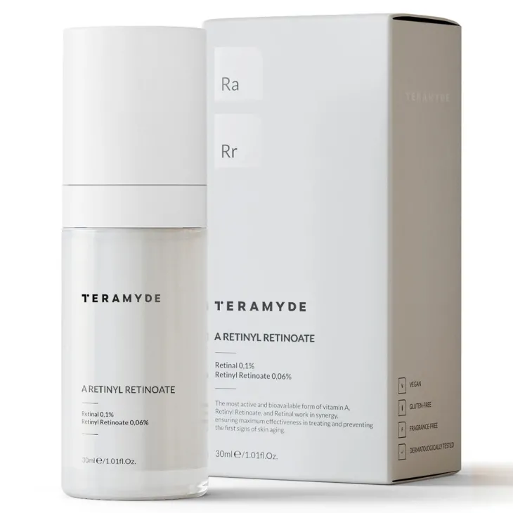 Teramyde A Retinyl Retinoate przeciwstarzeniowe serum do twarzy z retinalem 0,1% 30 ml