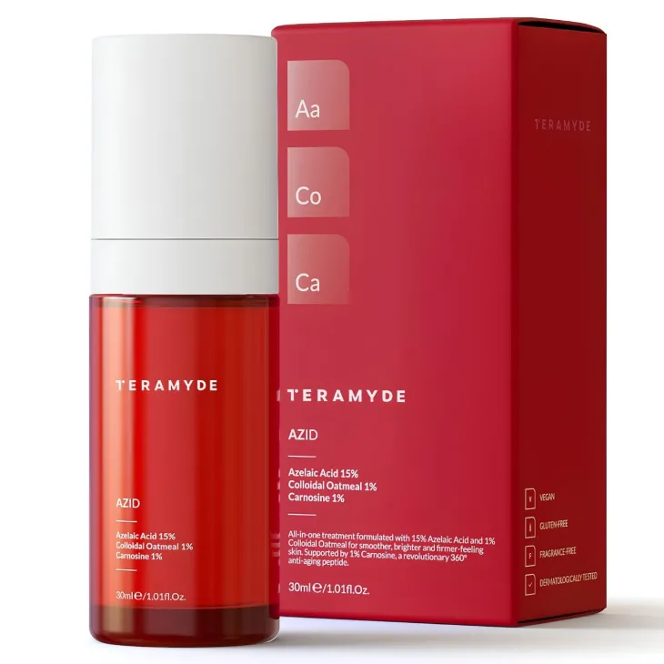 Teramyde AZID 15% Azelaic Acid Treatment rozjaśniające serum-emulsja do twarzy z 15% kwasem azelainowym 30 ml
