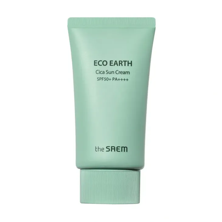 The Saem Eco Earth Cica Sun Cream SPF50+ PA++++ krem przeciwsłoneczny na dzień 50 g