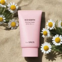 The Saem Eco Earth Pink Sun Cream SPF50+ PA++++ krem przeciwsłoneczny na dzień 50 g
