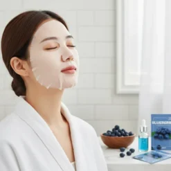 The Saem Natural Blueberry Mask Sheet maseczka w płachcie z ekstraktem z borówki amerykańskiej 21 ml