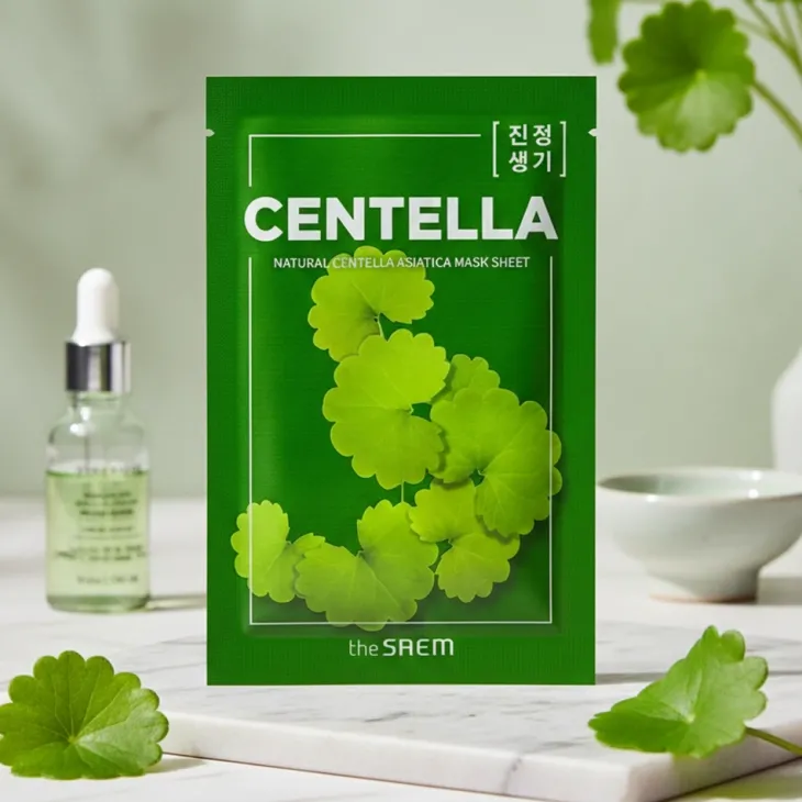 The Saem Natural Centella Asiatica Mask Sheet maseczka w płachcie z wąkrotą azjatycką 21 ml