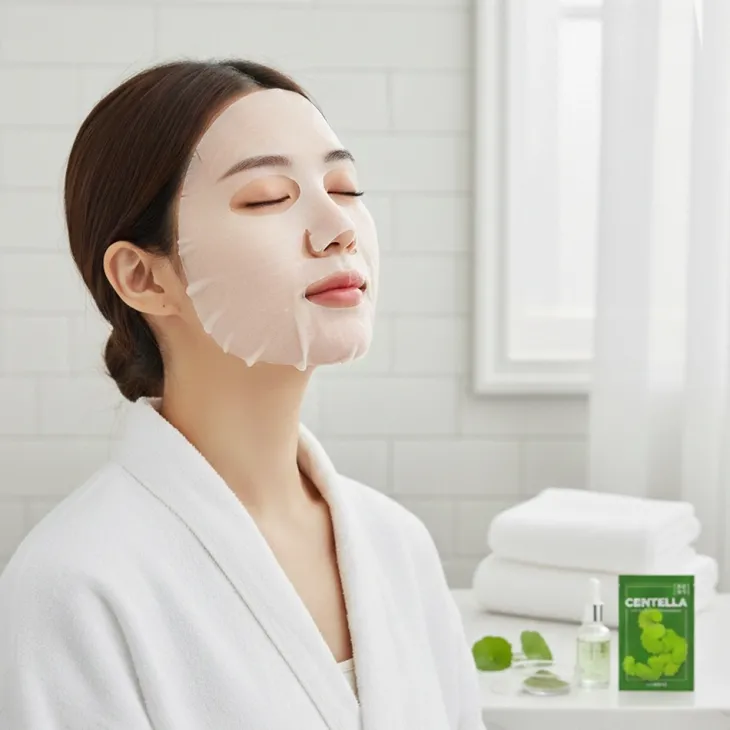 The Saem Natural Centella Asiatica Mask Sheet maseczka w płachcie z wąkrotą azjatycką 21 ml