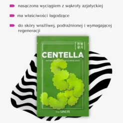 The Saem Natural Centella Asiatica Mask Sheet maseczka w płachcie z wąkrotą azjatycką 21 ml