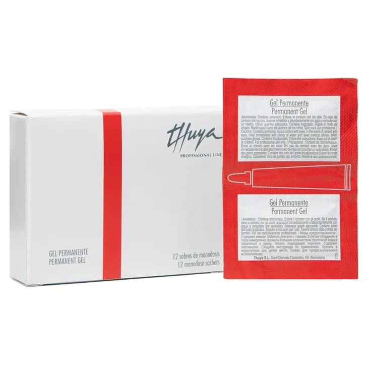 Thuya Permanent Gel żel permanentny w saszetkach do laminacji brwi i rzęs 12 x 1 ml