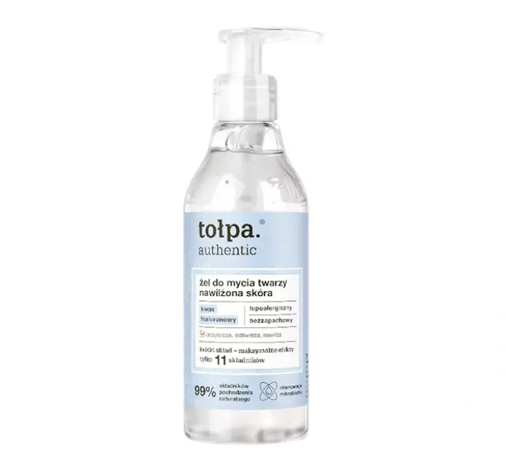 Tołpa Authentic nawilżona skóra żel do mycia twarzy 195ml