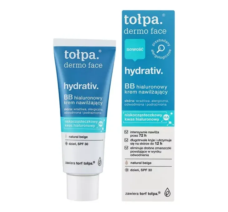 Tołpa Dermo Face Hydrativ BB hialuronowy krem nawilżający Natural Beige 40ml