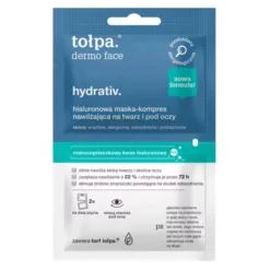 Tołpa Dermo Face Hydrativ hialuronowa maska-kompres nawilżająca na twarz i pod oczy 2 x 6 ml