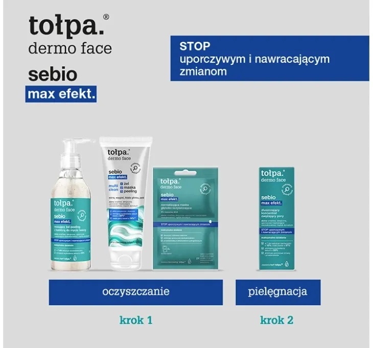 Tołpa Dermo Face Sebio Max Efekt normalizująca maska głęboko oczyszczająca 2 x 6 ml