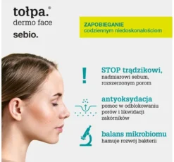 Tołpa Dermo Face Sebio mikrozłuszczający żel peelingujący do mycia twarzy 150 ml