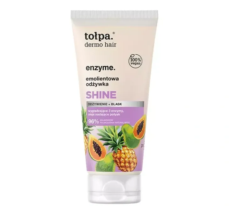 Tołpa Dermo Hair Enzyme emolientowa odżywka do włosów Shine 200ml