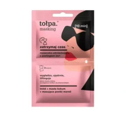Tołpa Masking zatrzymaj czas odmładzająca maseczka do twarzy z peelingiem 2w1 2x5ml