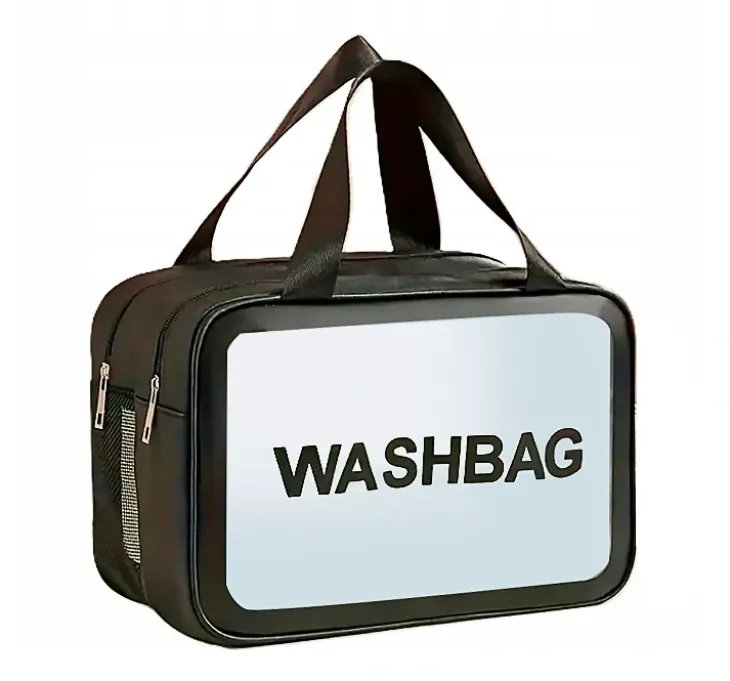 Top Choice Washbag dwukomorowa kosmetyczka Czarny