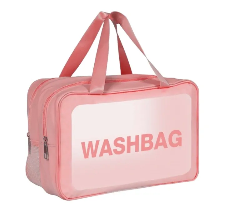 Top Choice Washbag dwukomorowa kosmetyczka Pudrowy Róż
