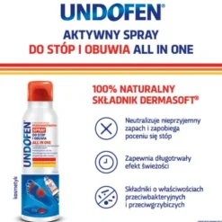 Undofen All In One spray do stóp i obuwia o właściwościach przeciwgrzybiczych 150ml