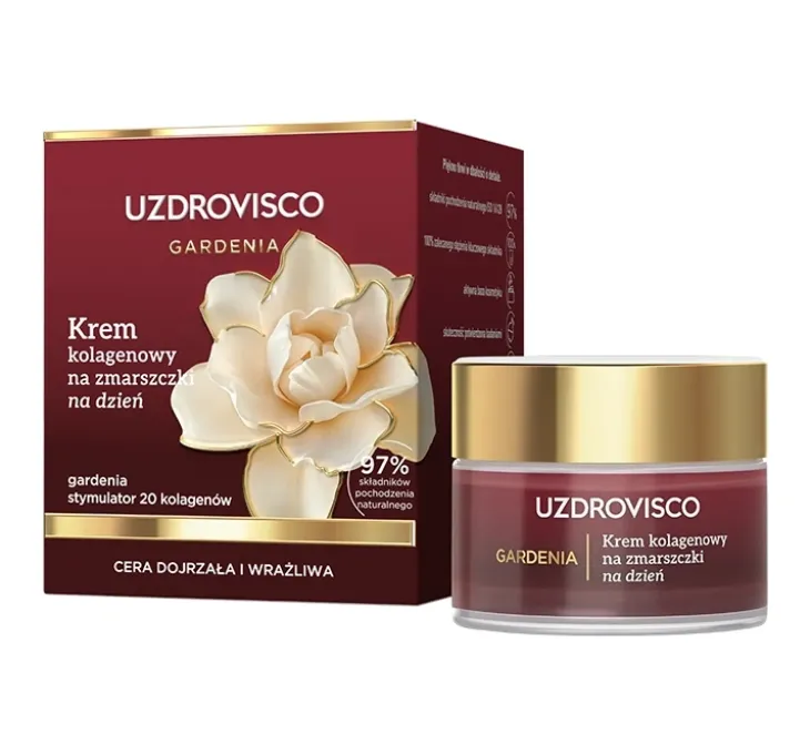 Uzdrovisco Gardenia krem kolagenowy na zmarszczki na dzień 50 ml