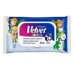 Velvet Junior nawilżany papier toaletowy 48 sztuk