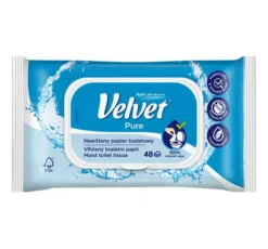 Velvet Pure nawilżany papier toaletowy 48 sztuk