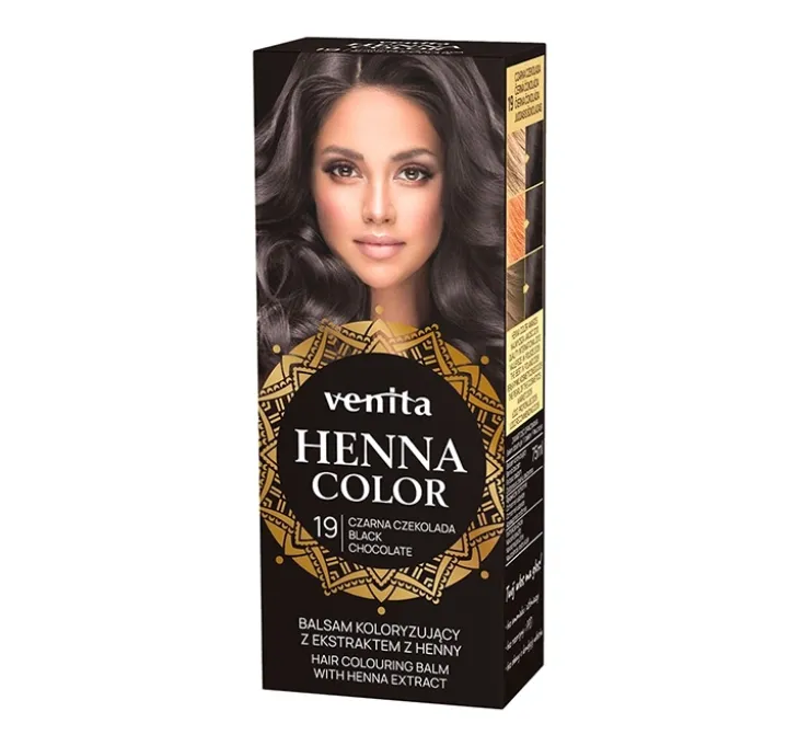 Venita Henna Color balsam koloryzujący z ekstraktem z henny 19 Czarna Czekolada 75ml