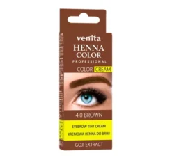Venita Henna Color henna do brwi w kremie 4.0 Brown 15g + 15g