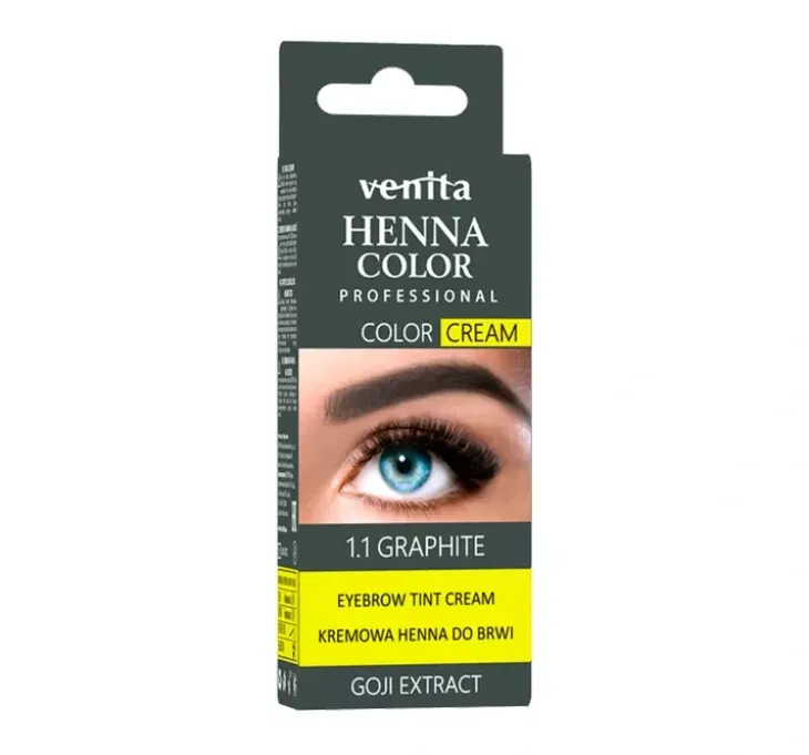 VENITA HENNA COLOR HENNA DO BRWI W KREMIE 1.1 GRAPHITE 15G + 15G