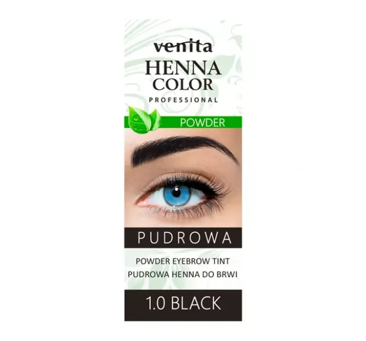 Venita Henna Color henna pudrowa do brwi 1.0 Black 4g