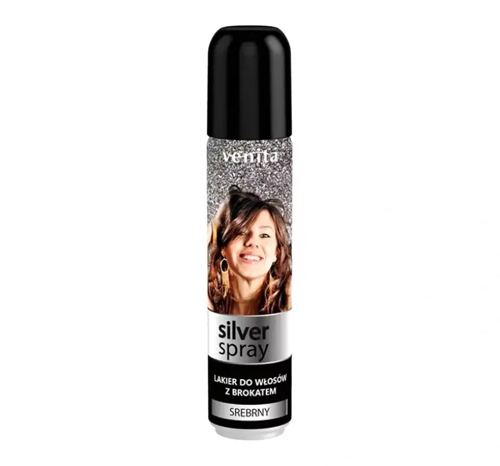 Venita lakier do włosów z brokatem Srebrny 75 ml
