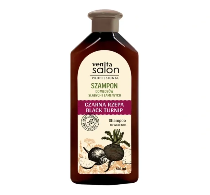 Venita Salon Professional szampon do włosów słabych i łamliwych Czarna Rzepa 500ml