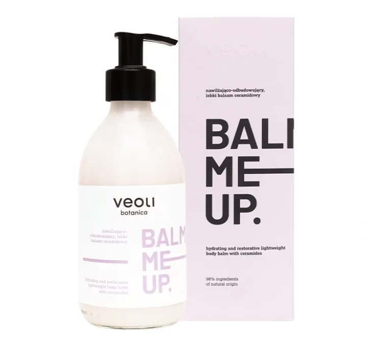 Veoli Botanica Balm Me Up nawilżająco-odbudowujący lekki balsam ceramidowy do ciała 290 ml