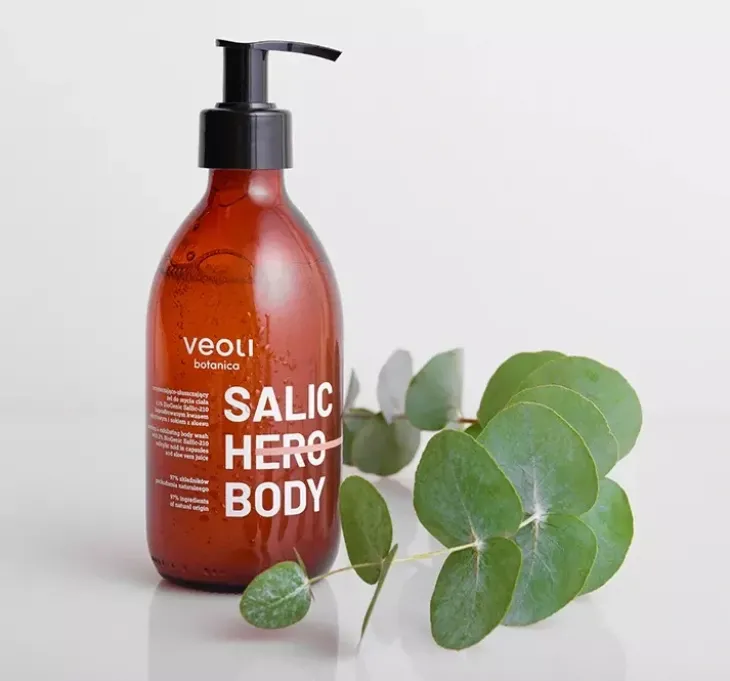 Veoli Botanica Body Salic Hero Body oczyszczająco-złuszczający żel do mycia ciała 280 ml