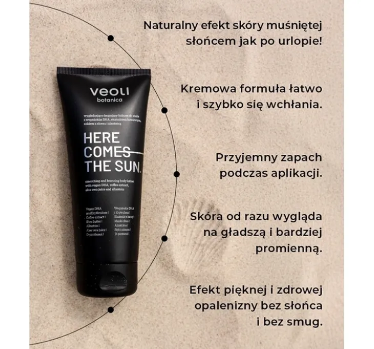 Veoli Botanica Here Comes The Sun wygładzająco-brązujący balsam do ciała 200 ml