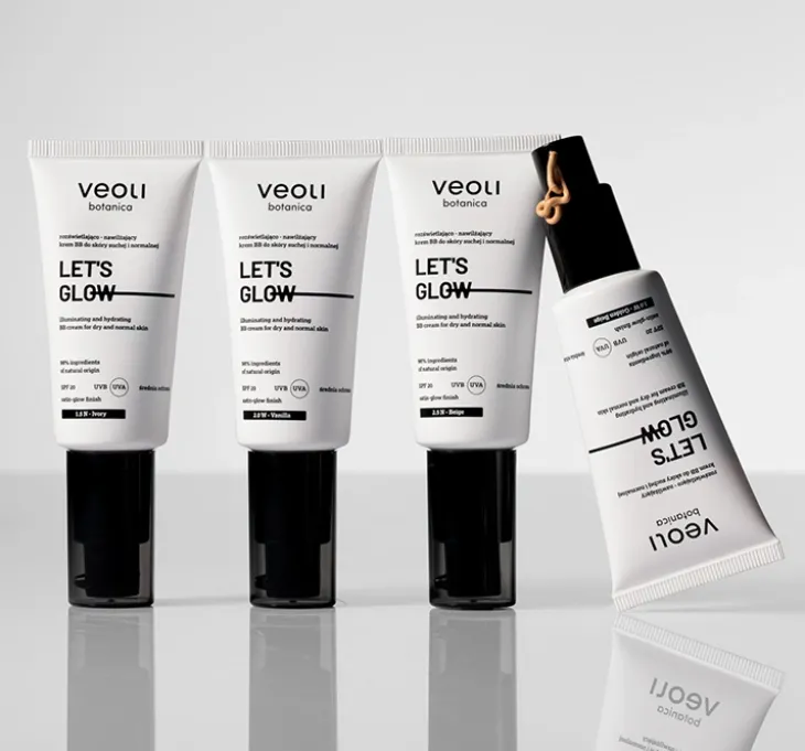 Veoli Botanica Let's Glow rozświetlająco-nawilżający krem BB do cery suchej i normalnej SPF20 2.0 W Vanilla 30 ml