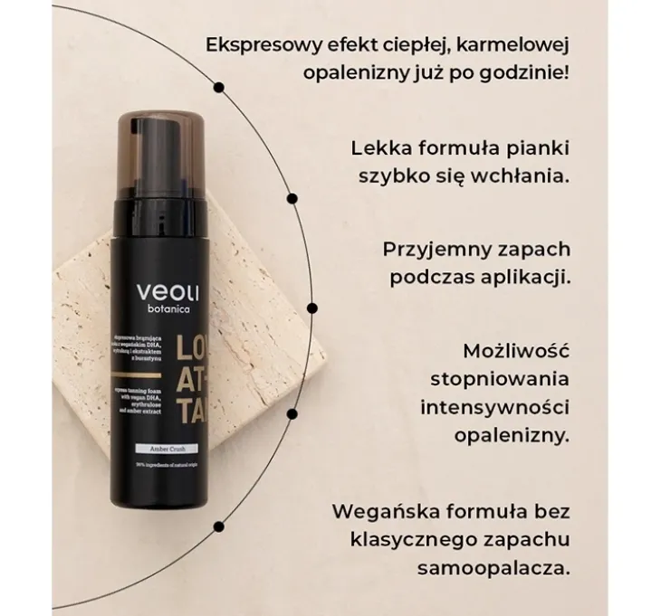 Veoli Botanica Love at First Tan ekspresowa brązująca pianka Amber Crush 200 ml