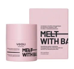 Veoli Botanica Melt With Balance emulgujące masełko seboregulujące do zmywania makijażu i SPF do skóry z niedoskonałościami 40 g