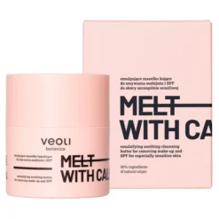 Veoli Botanica Melt With Calmness emulgujące masełko kojące do zmywania makijażu i SPF do skóry szczególnie wrażliwej 40 g