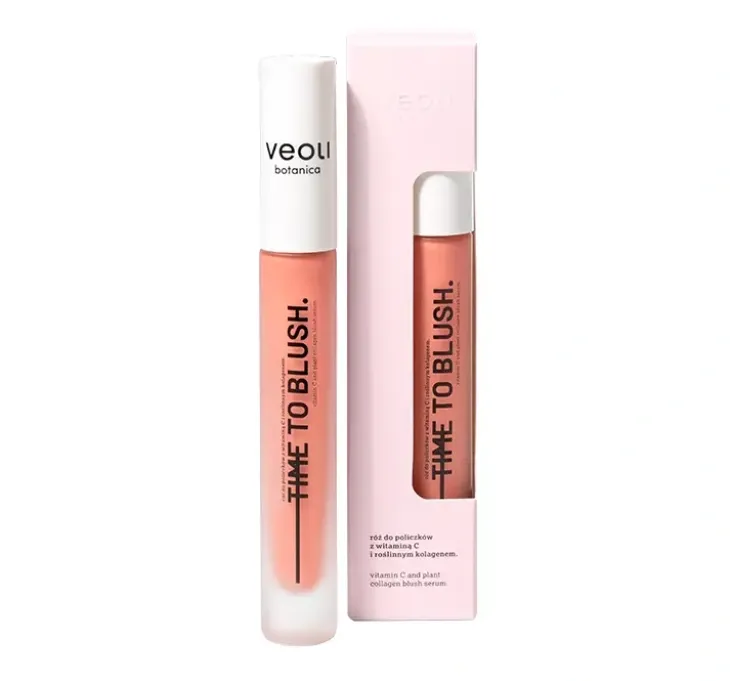 Veoli Botanica Time to Blush róż do policzków z witaminą C i roślinnym kolagenem 10 ml
