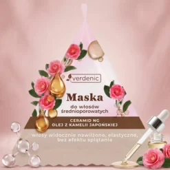 Verdenic maska do włosów średnioporowatych w saszetce Ceramid NG i Olej z Kamelii 25 ml