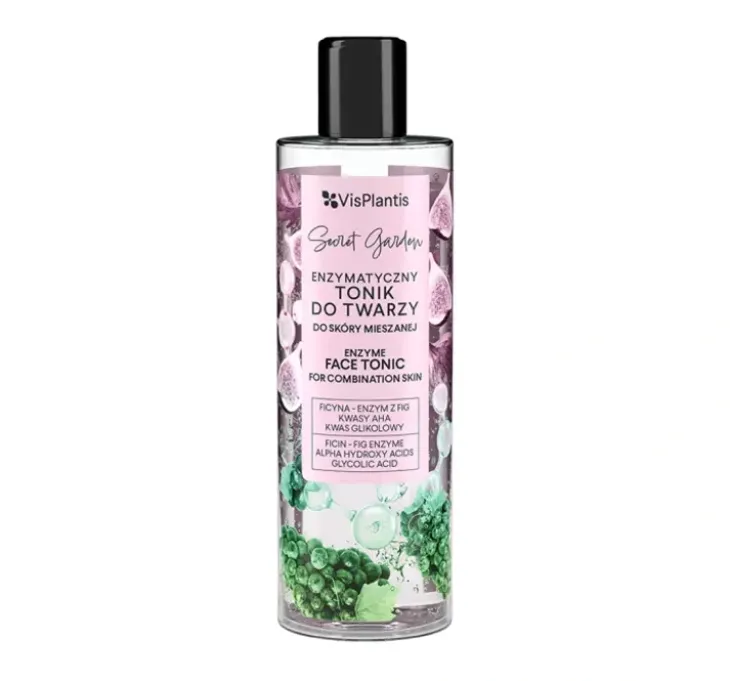 VIS PLANTIS SECRET GARDEN ENZYMATYCZNY TONIK DO TWARZY DO SKÓRY MIESZANEJ 200ML