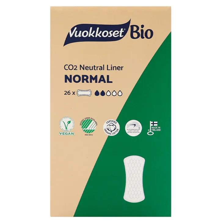 Vuokkoset Bio Normal ekologiczne wkładki higieniczne 26 sztuk
