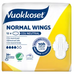 Vuokkoset Normal Wings cienkie podpaski higieniczne ze skrzydełkami 12 sztuk