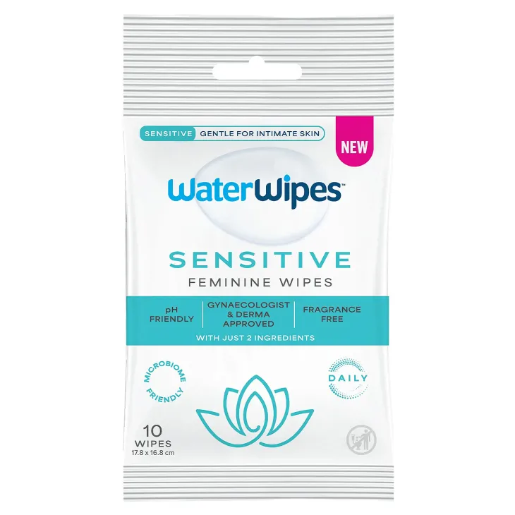 Water Wipes Sensitive delikatne chusteczki nawilżane do higieny intymnej 10 sztuk