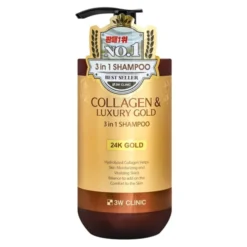3W Clinic Collagen & Luxury Gold szampon do włosów z 24K złotem i kolagenem 750 ml