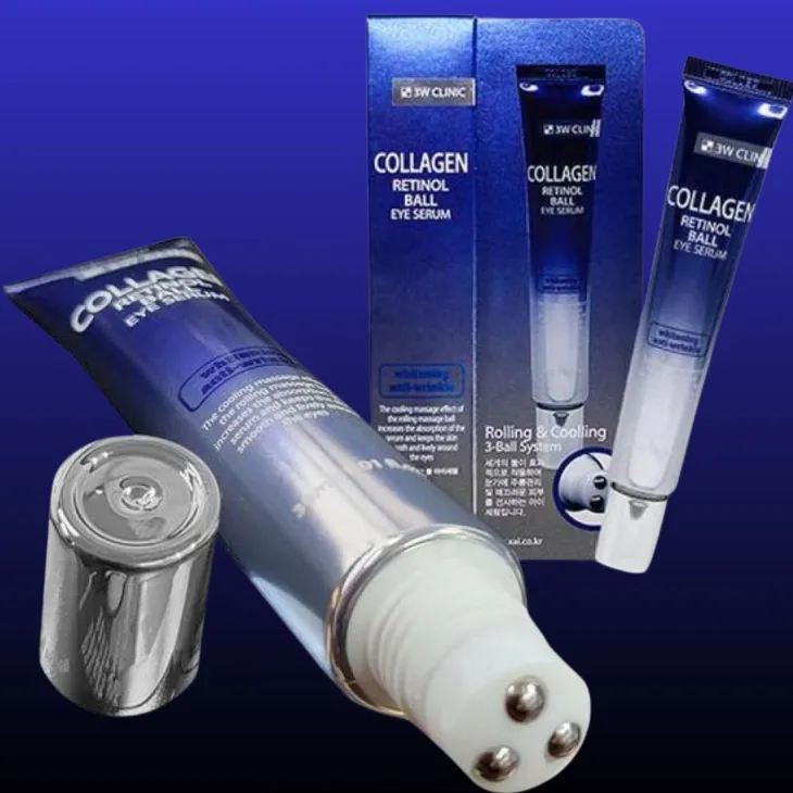 3W Clinic Collagen & Retinol przeciwzmarszczkowe serum pod oczy z retinolem i kolagenem 30 ml