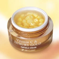 3W Clinic Vitamin C & Luxury Gold rozświetlający kapsułkowy krem do twarzy z 24K złotem 55 ml