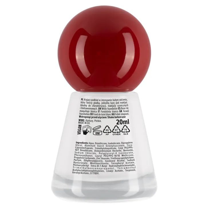 Wibo Clown's Favourite biały podkład w płynie do makijażu i charakteryzacji 20 ml
