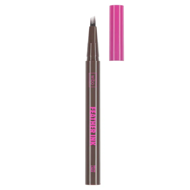 Wibo Feather Ink pisak do brwi z poczwórną końcówką 02 Dark Brown 0,6 g